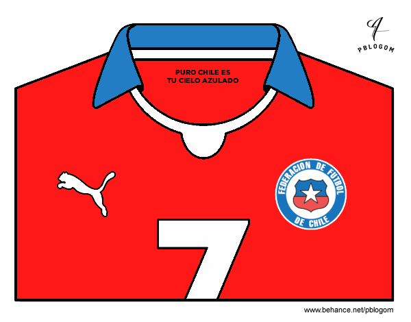 Camiseta del mundial de fútbol 2014 de Chile