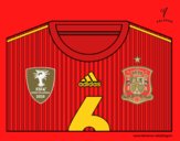 Camiseta del mundial de fútbol 2014 de España