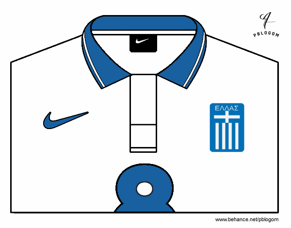 Camiseta del mundial de fútbol 2014 de Grecia