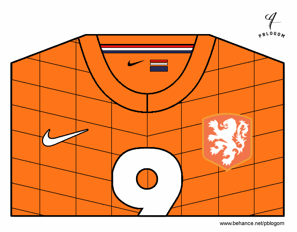 Camiseta del mundial de fútbol 2014 de Holanda