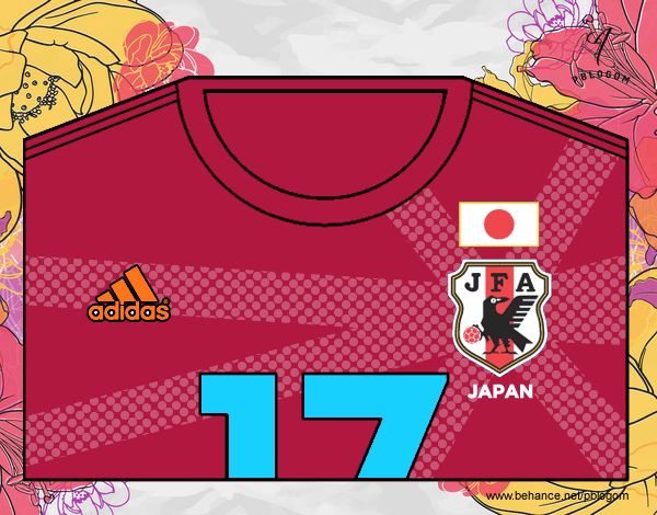 Camiseta del mundial de fútbol 2014 de Japón