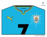 Dibujo Camiseta del mundial de fútbol 2014 de Uruguay pintado por vito_lm9