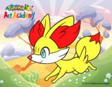 Fennekin corriendo