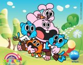 Gumball y amigos contentos