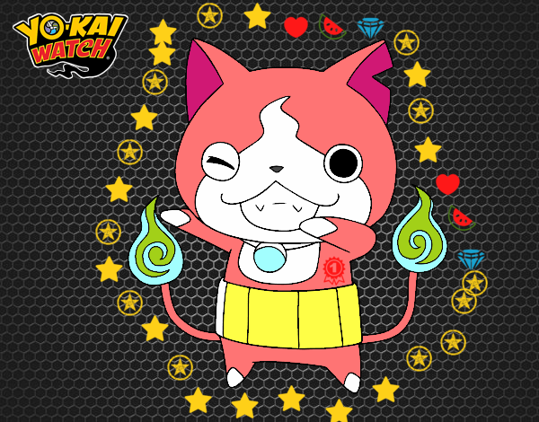 Jibanyan guiñando el ojo