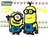 Dibujo Minions - Carl y Kevin pintado por isabela245