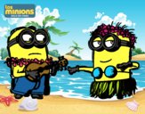 Dibujo Minions - Dave y Phil pintado por isabela245