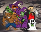 Dibujo Monstruos de Halloween pintado por gabo86224