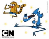 Mordecai y Rigby karatekas