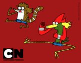 Mordecai y Rigby karatekas