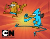 Mordecai y Rigby karatekas