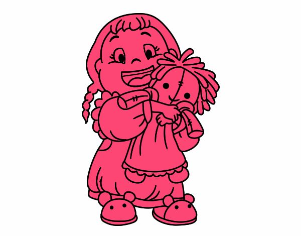 Niña con su muñeca