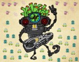 Dibujo Robot DJ pintado por carlitoslo