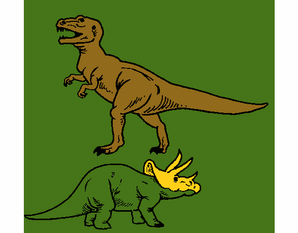 Triceratops y tiranosaurios rex