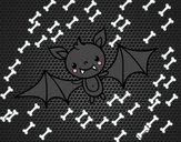Dibujo Un murciélago de Halloween pintado por uzuri