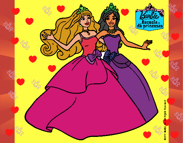 Barbie y su amiga súper felices