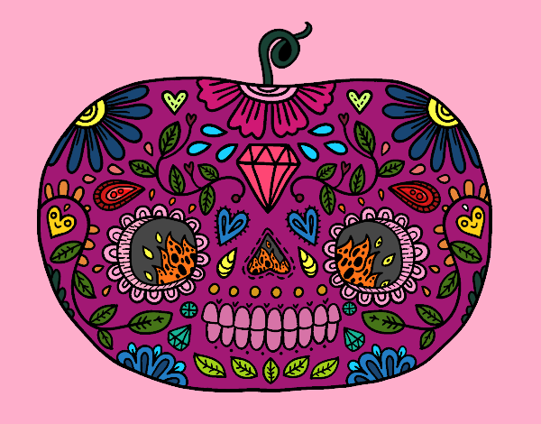 Calabaza del día de los muertos 