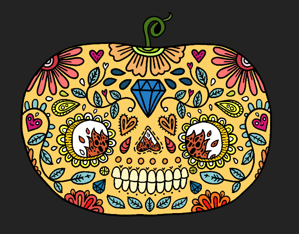 Calabaza del día de los muertos 