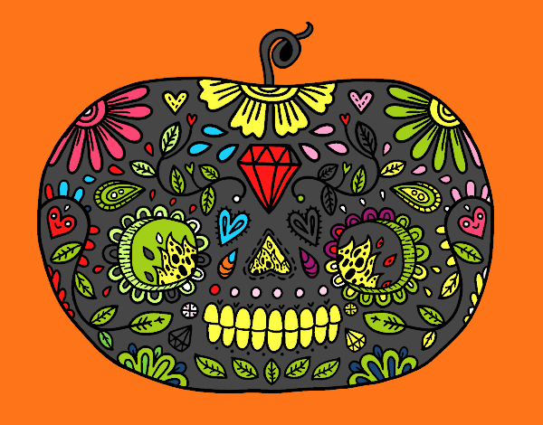 Calabaza del día de los muertos 