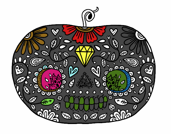 Calabaza del día de los muertos 