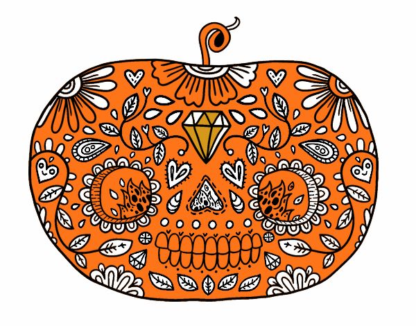 Calabaza del día de los muertos 