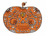 Calabaza del día de los muertos 