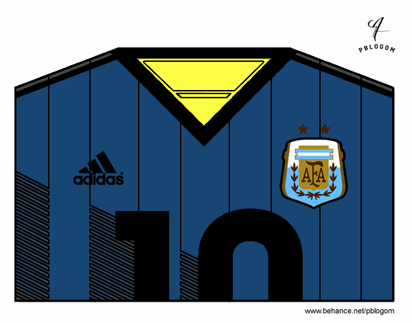 Camiseta del mundial de fútbol 2014 de Argentina