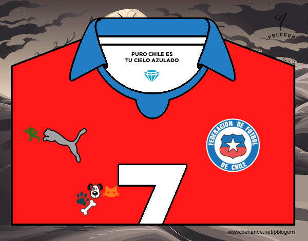 Camiseta del mundial de fútbol 2014 de Chile