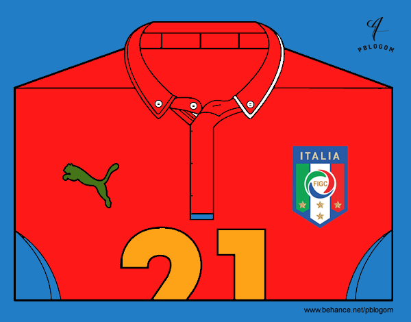 Camiseta del mundial de fútbol 2014 de Italia