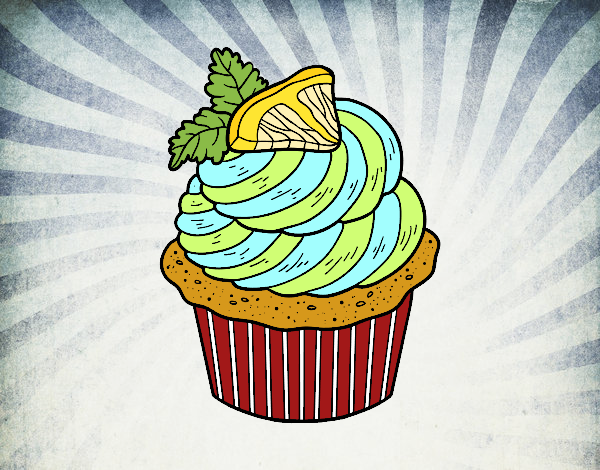 Dibujo Cupcake de limón pintado por delicias