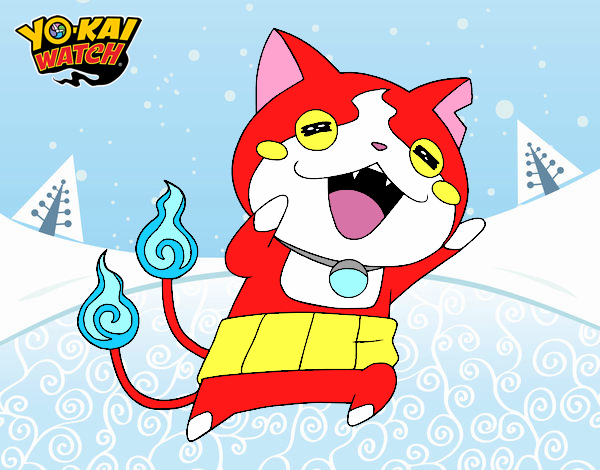 jibanyan en la nieve