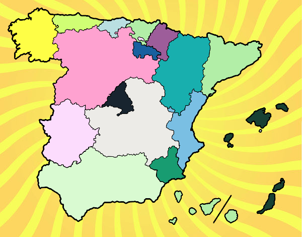 Dibujo De Las Comunidades Autónomas De España Pintado Por En El Día 05 11 16 A Las 6954