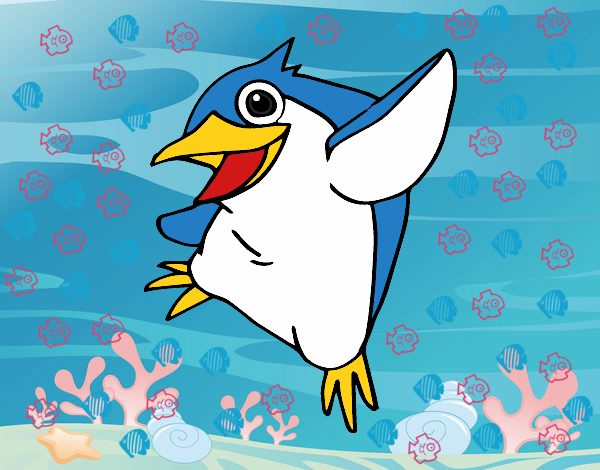 Pequeño pingüino azul