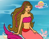 Dibujo Sirena sentada pintado por camilipu25