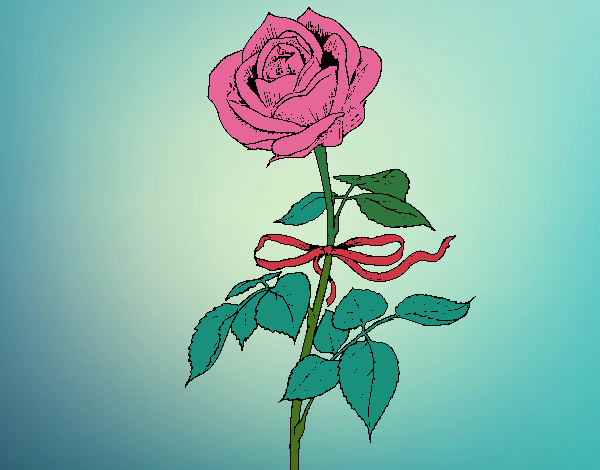 Dibujo Una rosa pintado por delicias