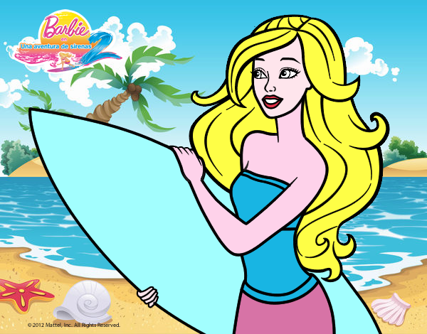 Barbie va a surfear