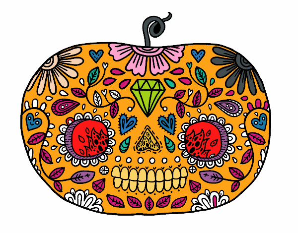 Calabaza del día de los muertos 