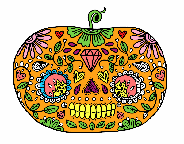 Calabaza del día de los muertos 