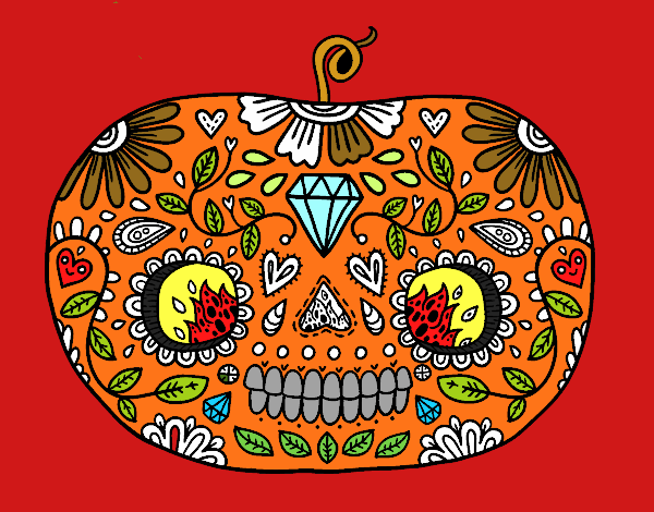 Calabaza del día de los muertos 