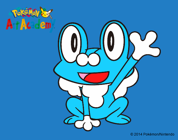 Froakie saludando