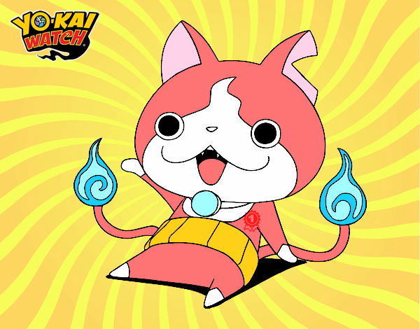 Jibanyan saludando