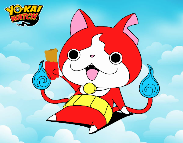 Jibanyan saludando