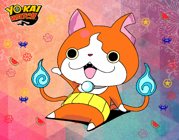 Jibanyan saludando