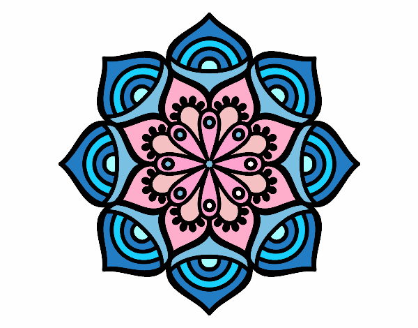 Dibujo Mandala crecimiento exponencial pintado por yoanna3012