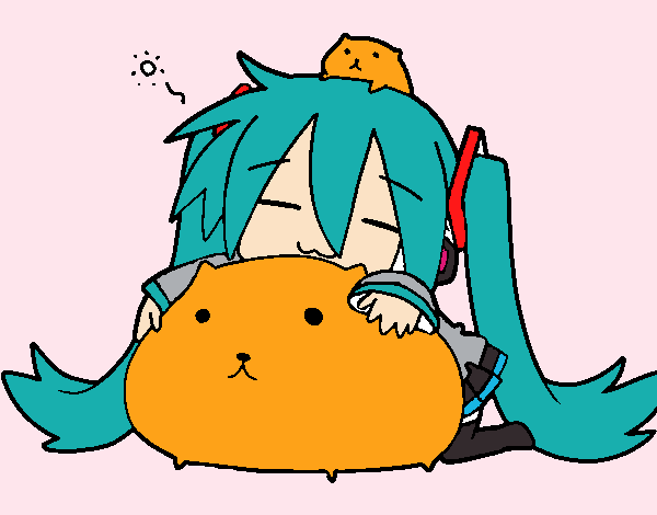 Miku con gatitos