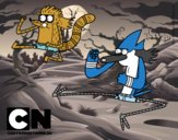 Mordecai y Rigby karatekas