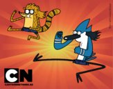 Mordecai y Rigby karatekas