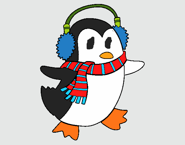 Pingüino con bufanda