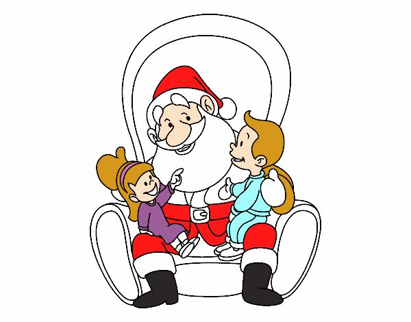 Santa Claus con niños