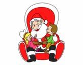 Santa Claus con niños